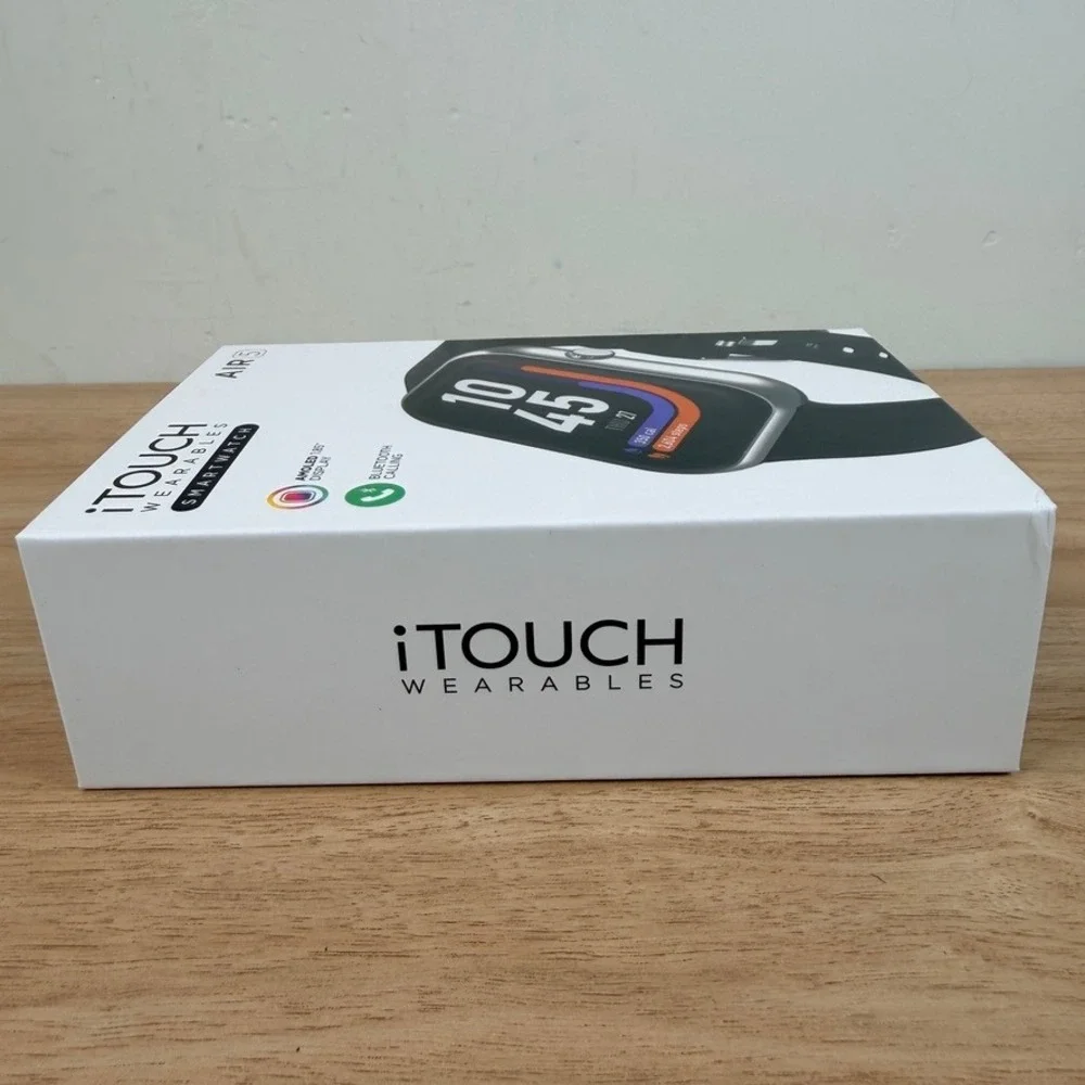 iTOUCH Air 5 Wearables Smartwatch Black Health Fitness AMOLED Bluetooth NEW